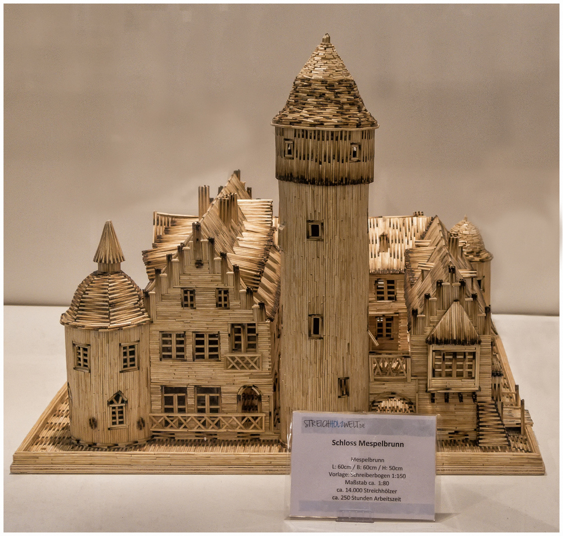 Streichholzmodel Schloss Mespelbrunn