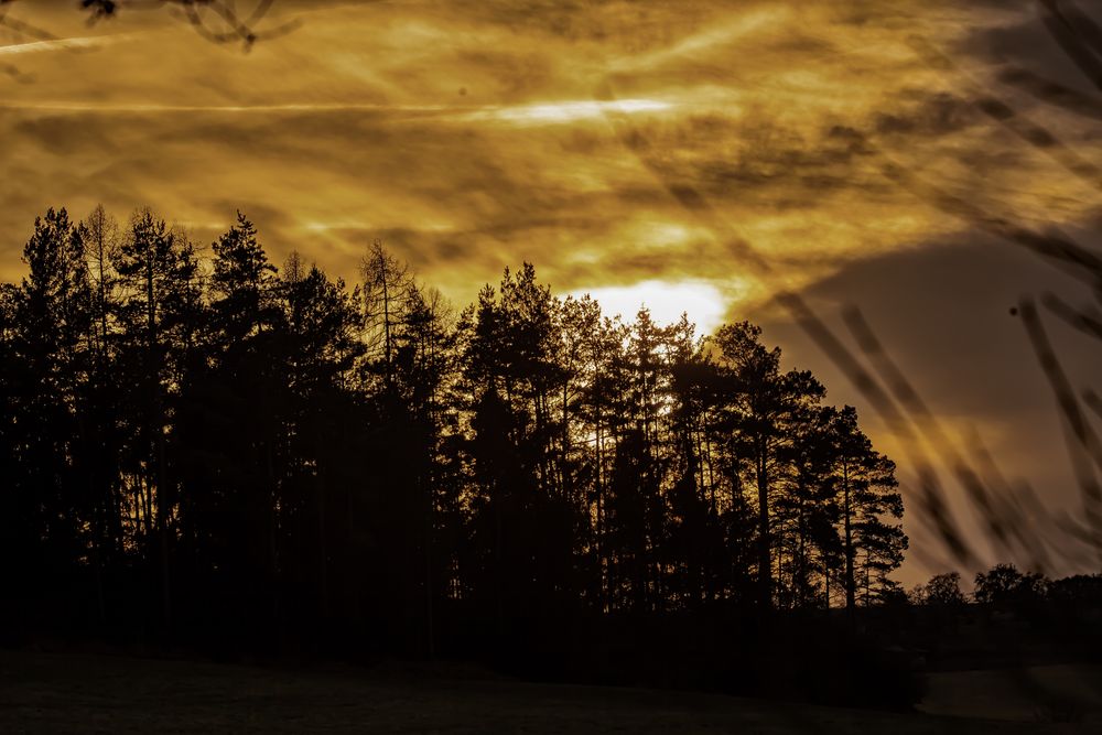 Streifen am Abendhimmel