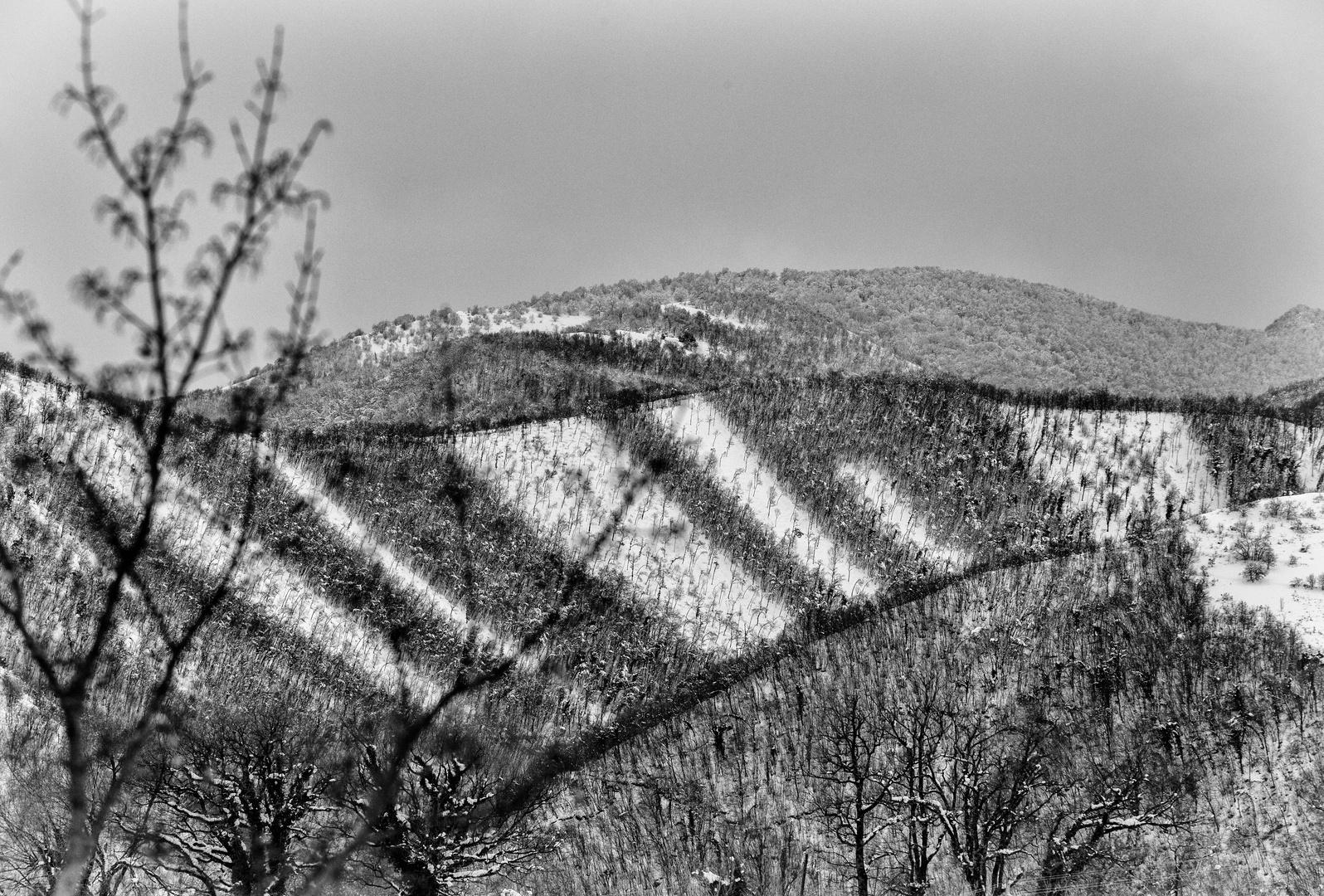 'streifige' Schneelandschaft