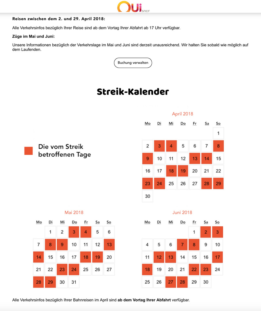 Streik-Kalender