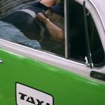 streikender Taxifahrer