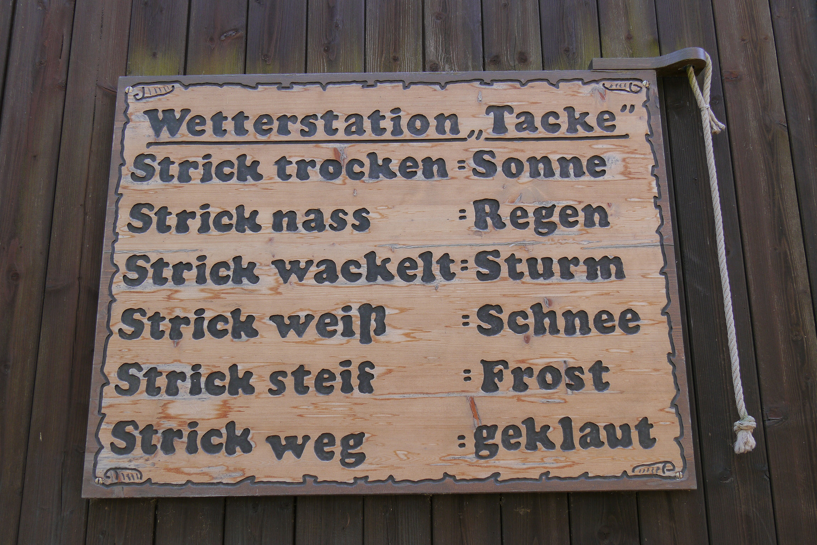 Strick weg.......