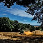 Stroh ernte im Saargau