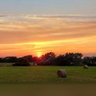 ... Strohballen im Sonnenuntergang...