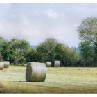 Strohballen in der Normandie