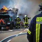 Strohtransport in Flammen 2