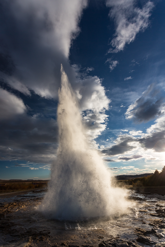 Strokkur an einem Oktoberabend (I)