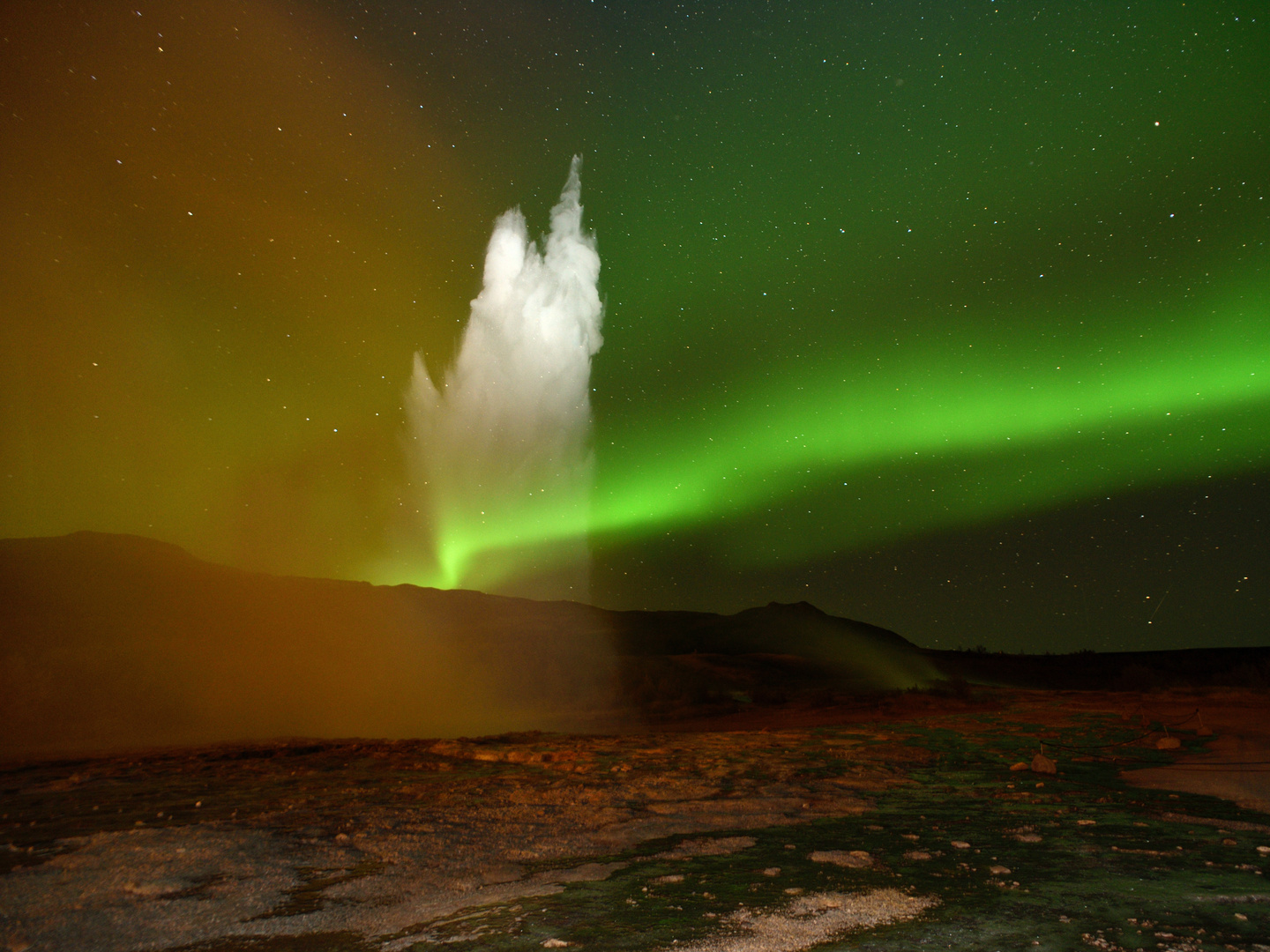 Strokkur at Night