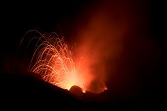 Stromboli at night