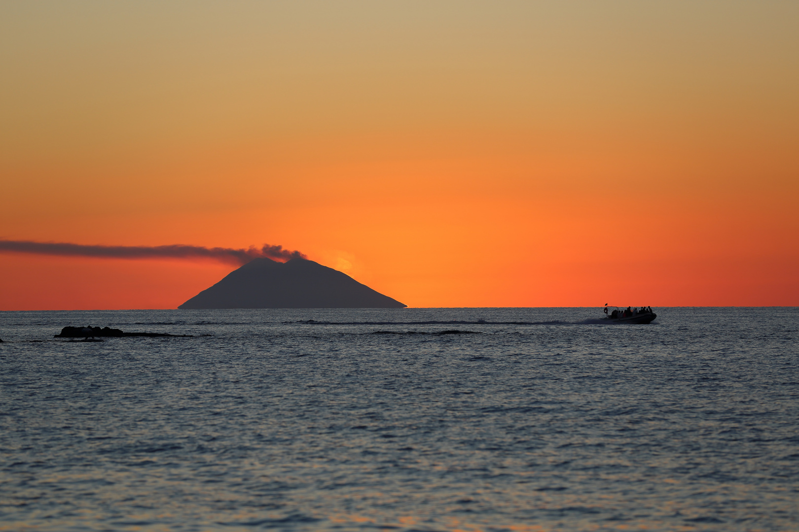 Stromboli with Boat