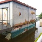 Stromhaus im Hochwasser