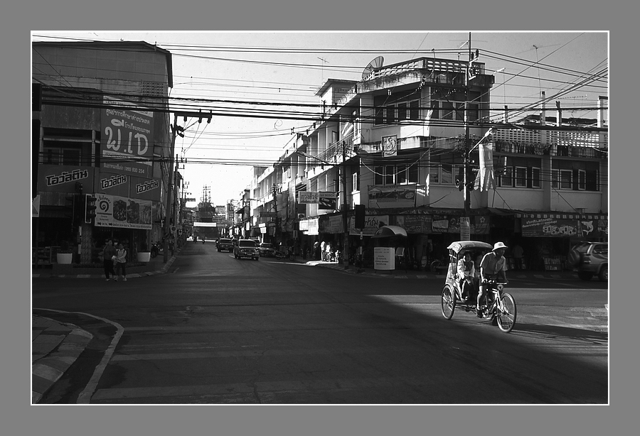 Stromkabel, Rikscha - Chiang Rai