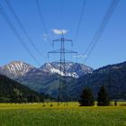Stromleitung in den Alpen