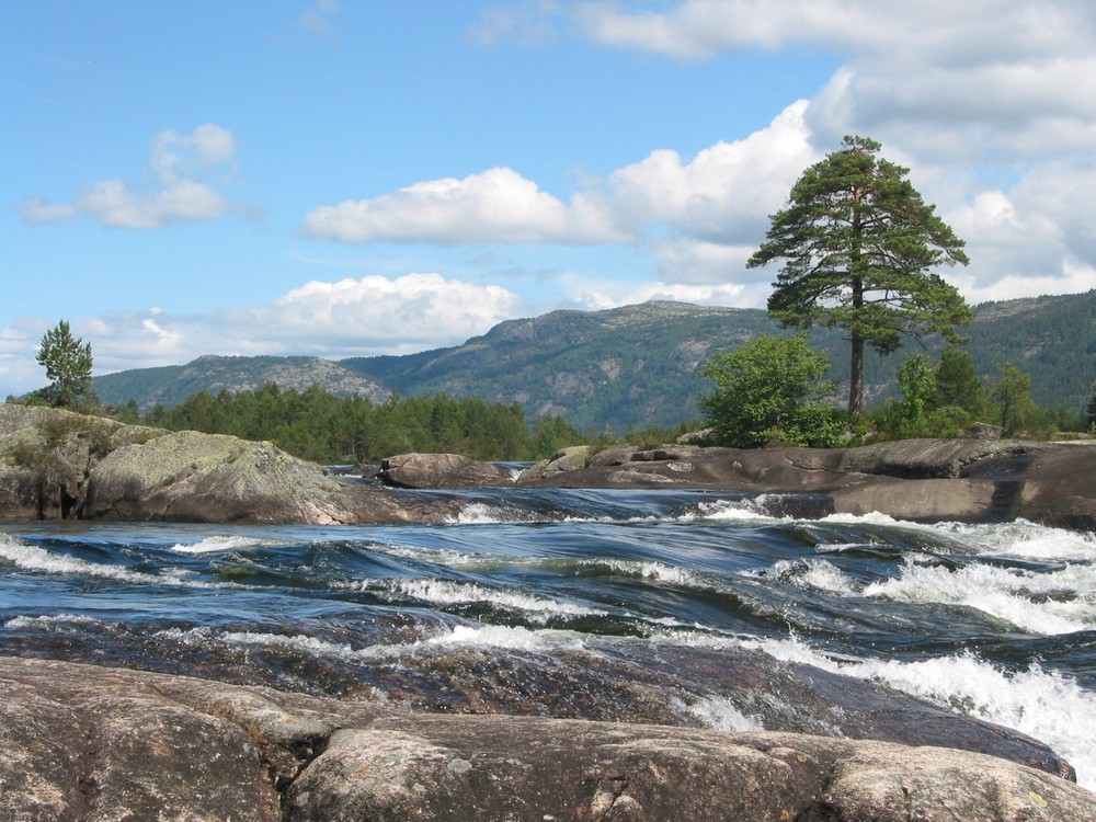 Stromschnellen am Byglandsfjord