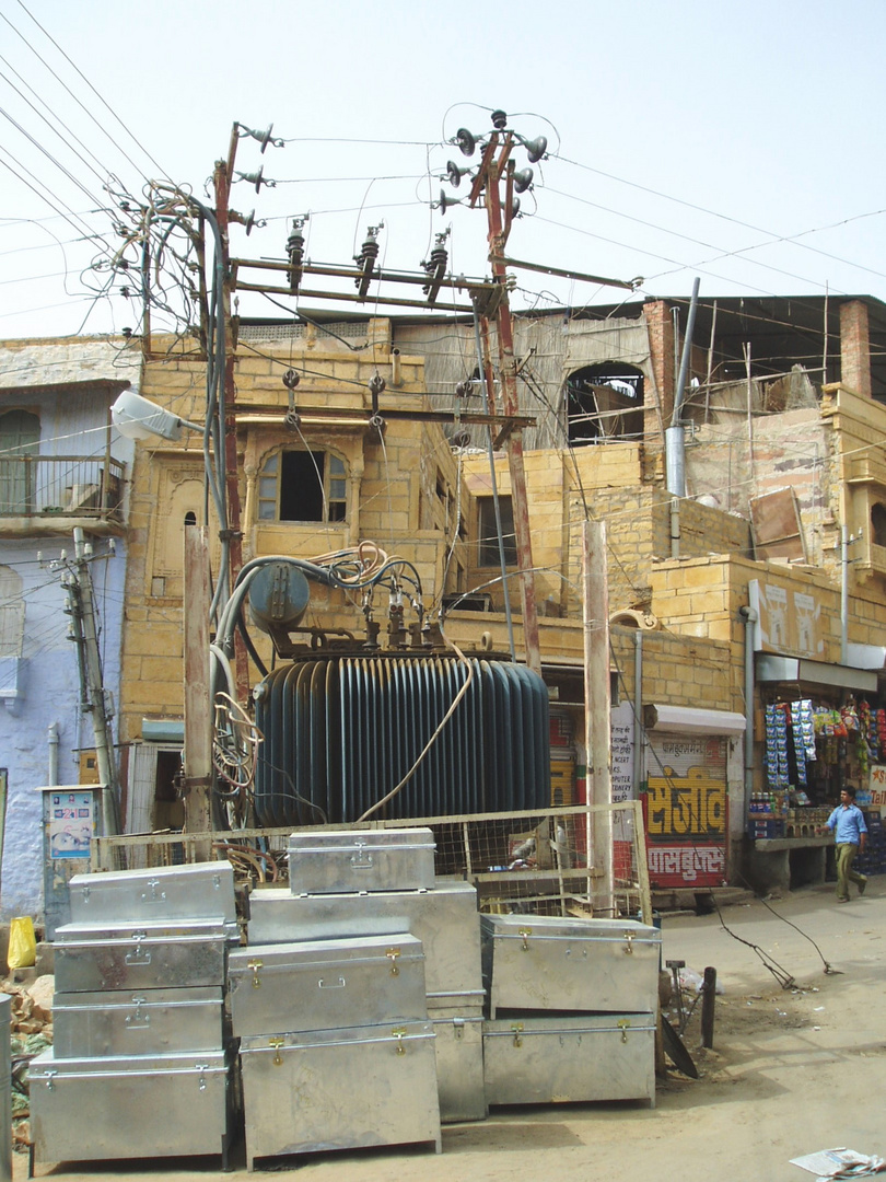 Stromversorgung in Jaisalmer - Rajasthan