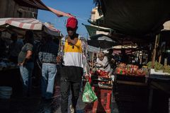 Strong lights, shadows and colors in the old market