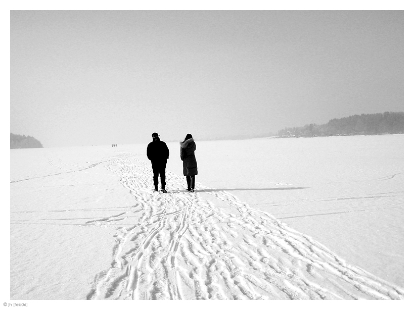 Stuck in a frozen lake