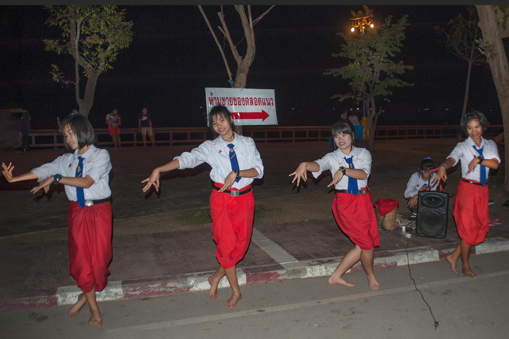 Student girls dancing for donation