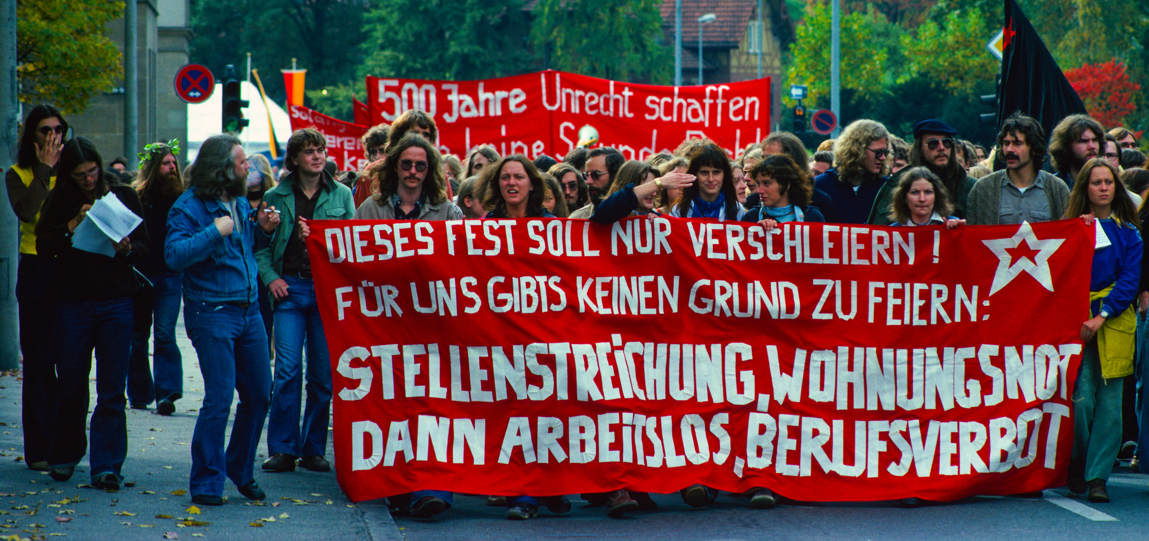 Studenten-Demo in Tübingen 1977