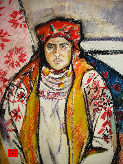 Studie von "Bäuerin aus Tula" von Natalja Gontscharowa