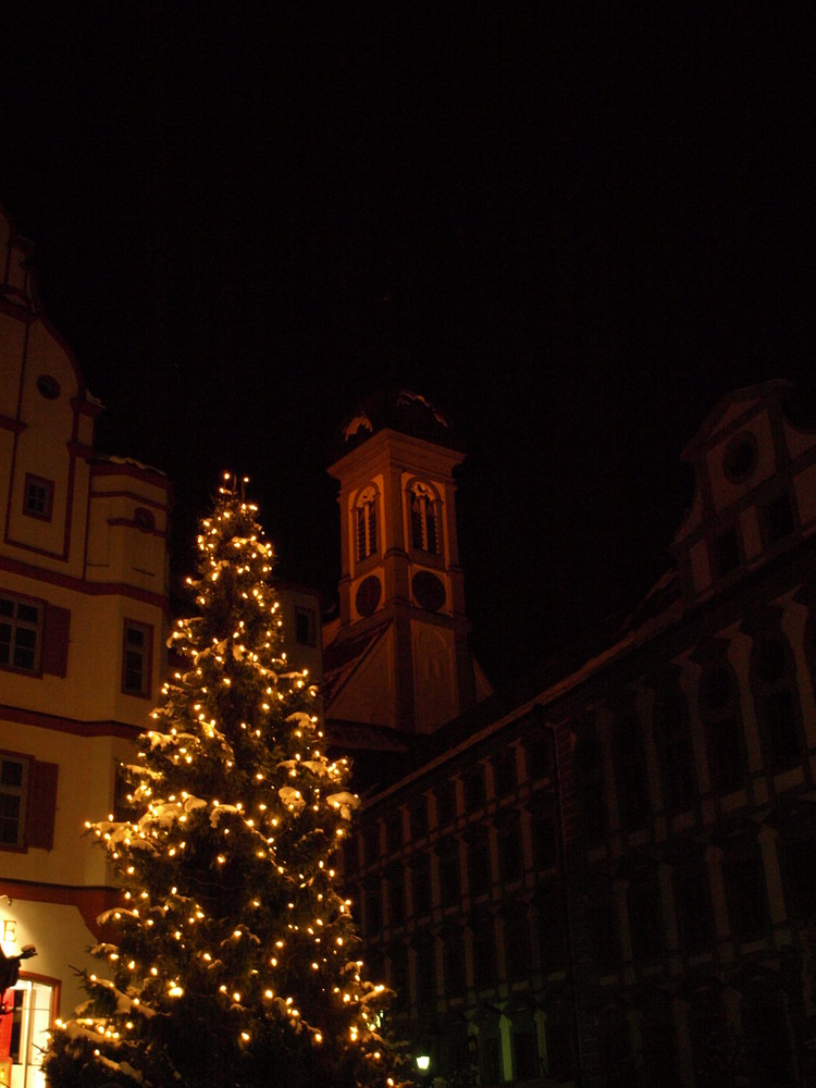 Studienkirche Dillingen (Donau) bei Nacht