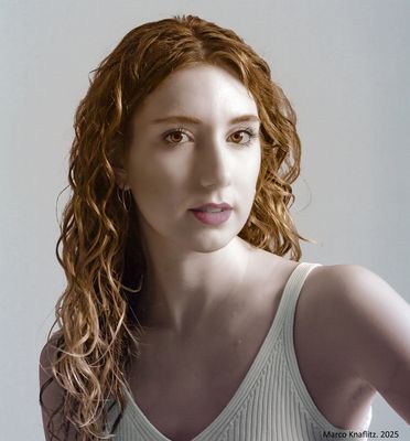 Studio portrait of Elisa - infrared photography