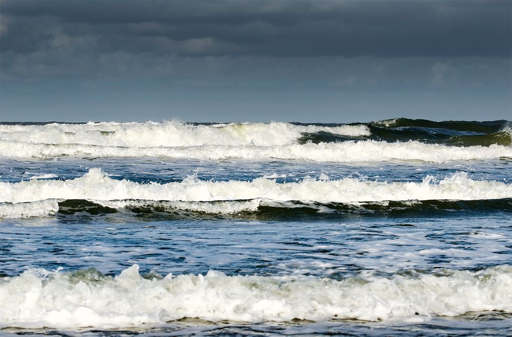 Stürmisch war die Nordsee......Strand auf Juist Oktober 2013