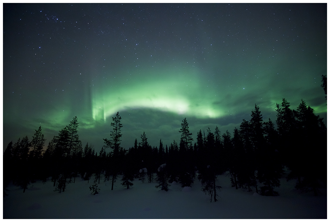 Stürmische Aurora borealis