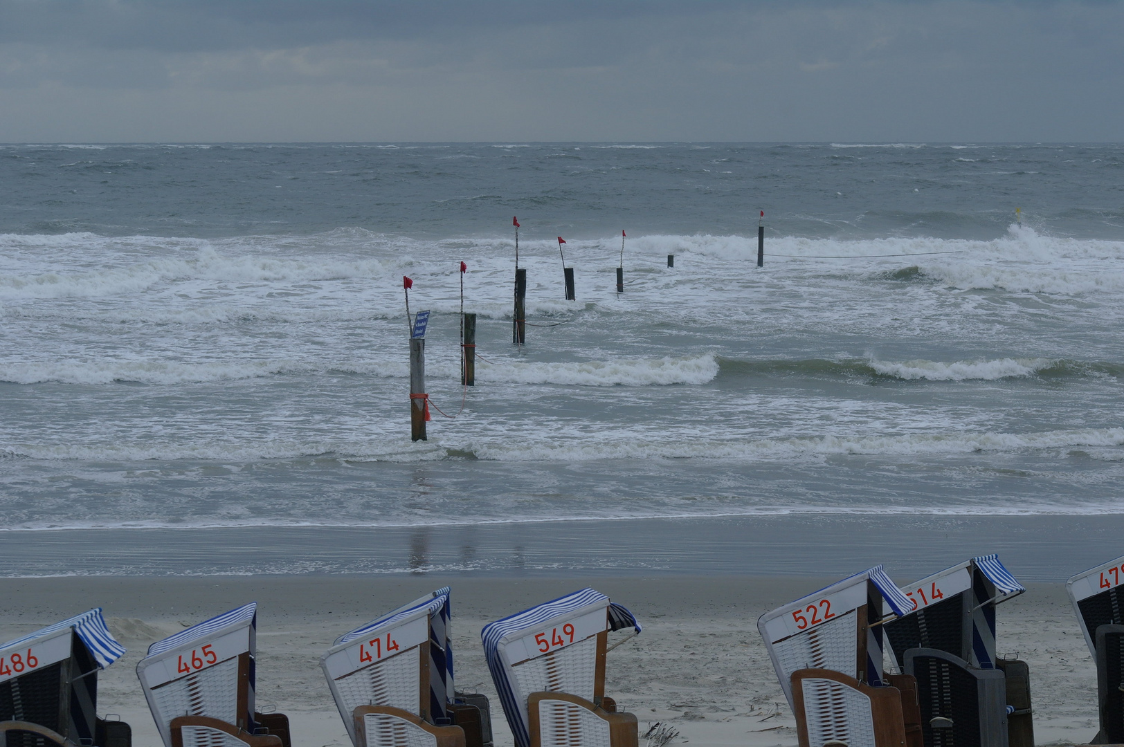 Stürmische See auf Norderney