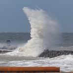 Stürmische Wasser in Cadzand Bad