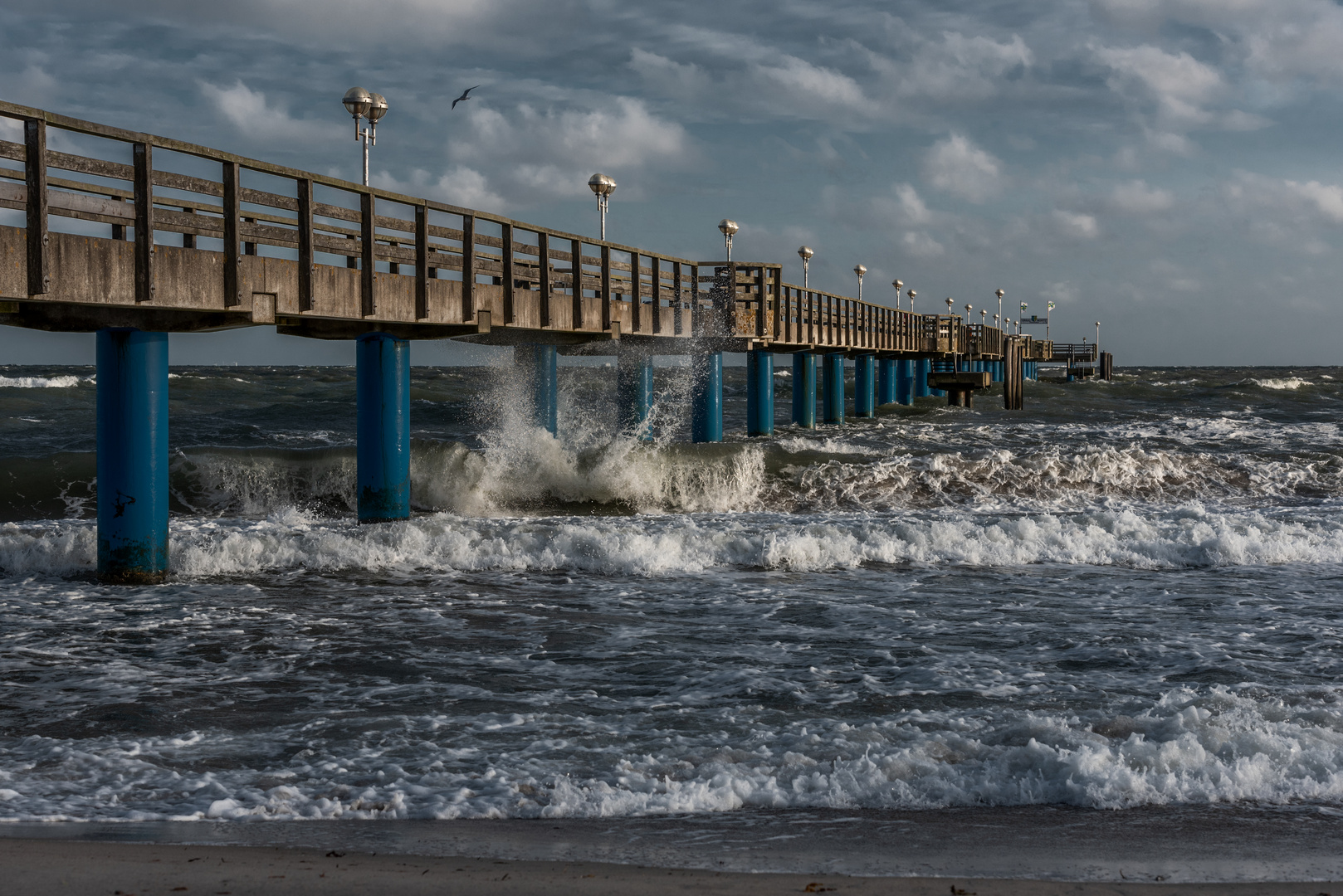 stürmischer Morgen an der Ostsee