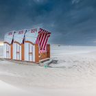 Stürmischer Sonnenuntergang am Strand von Norddorf