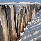 Stürmisches, aber sonniges Wetter am Nordseestrand bei Domburg, Provinz Zeeland (NL)