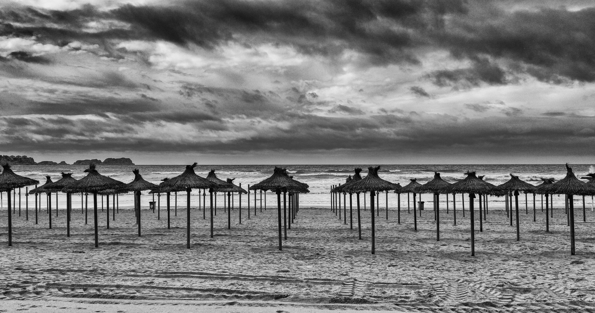 stürmisches Wetter am Strand von Paguera