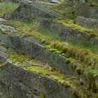 Stufen im Granitsteinbruch