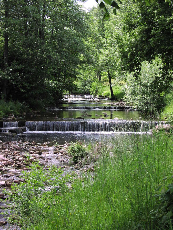 Stufenweises Wasser