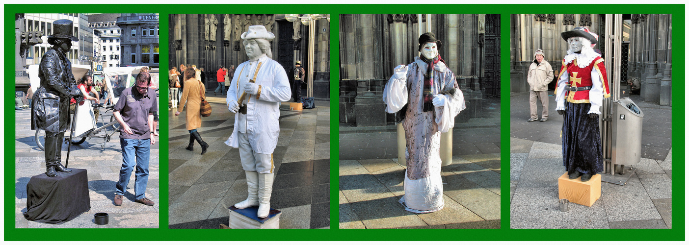 Stumme Gestalten am Kölner Dom