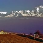 Stunning view to the Himalayan mountain range