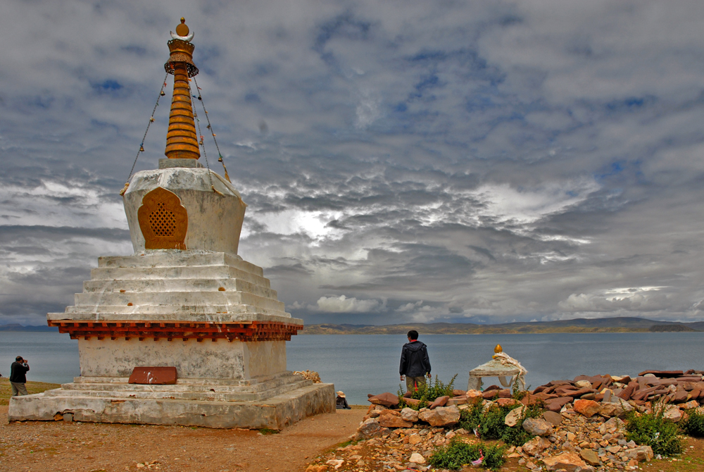 Stupa at the Namtso lakeside