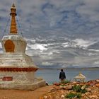 Stupa at the Namtso lakeside