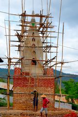 Stupa in contruction