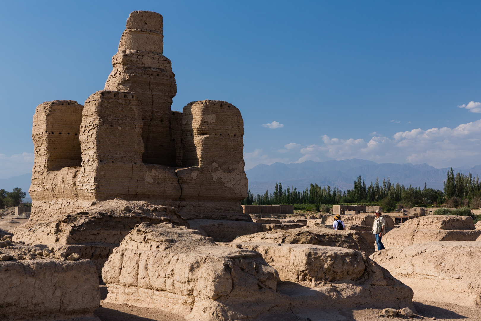 Stupa in der Ruienstadt Jiaohe...