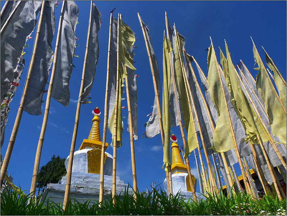 stupas at sangacholing monastery