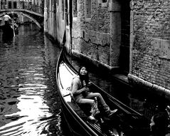 Stupore in gondola a Venezia