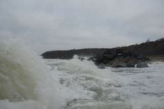 Sturm am Strand Hucke