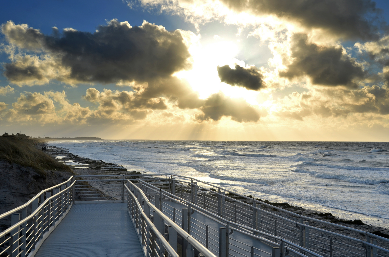 Sturm am Strand von Hiddensee