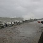 Sturm an der Mole von Klaipeda