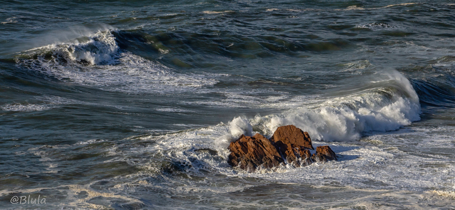 Sturm an der portugiesischen Atlantikküste 