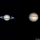 Sturm auf Saturn und SEB auf Jupiter