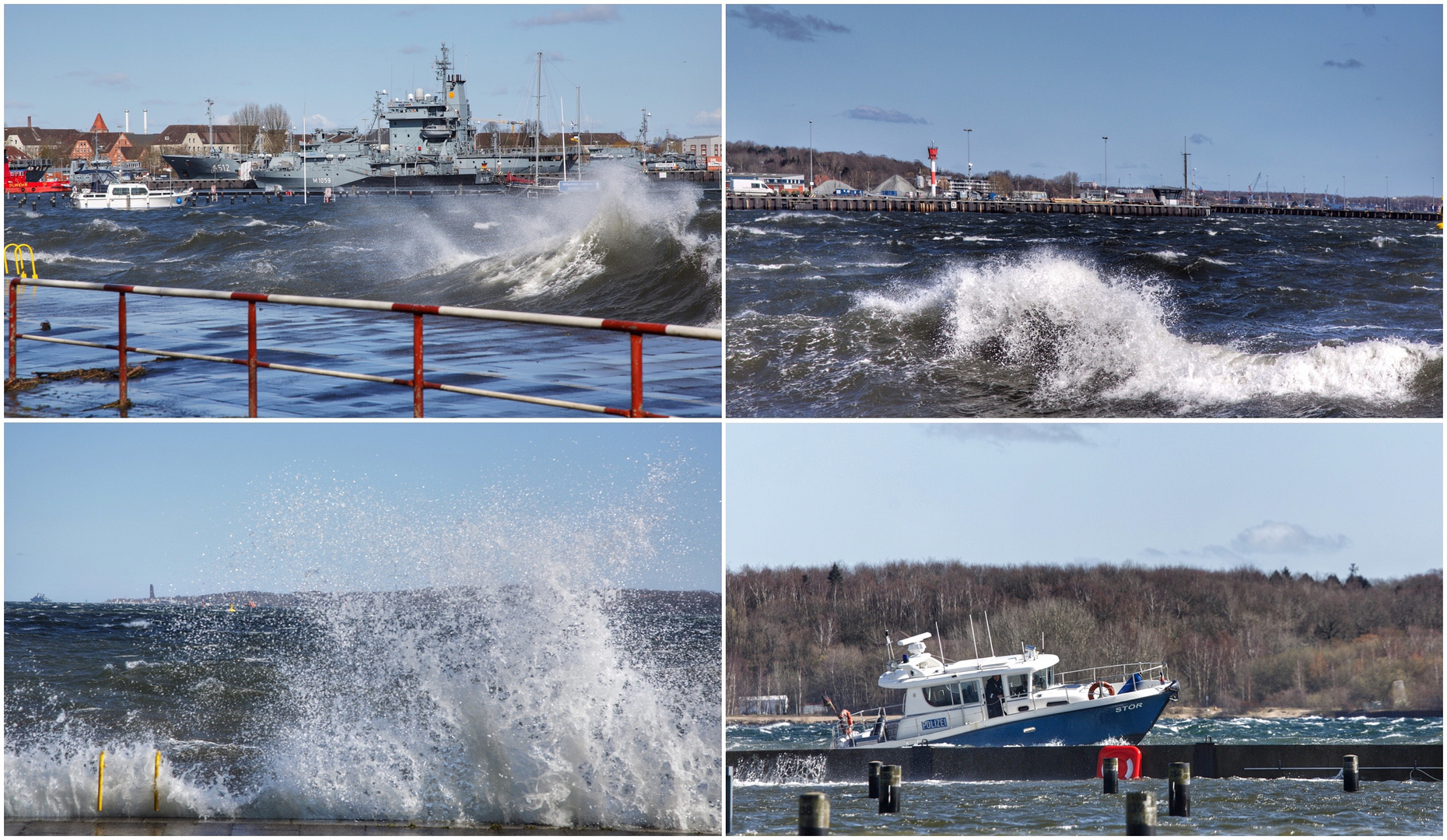 Sturm in der Ostsee und Kieler Förde...